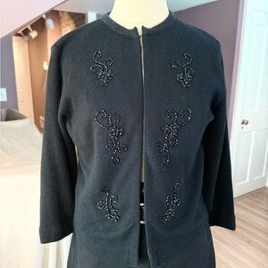 Black Embellished Women’s Cardigan